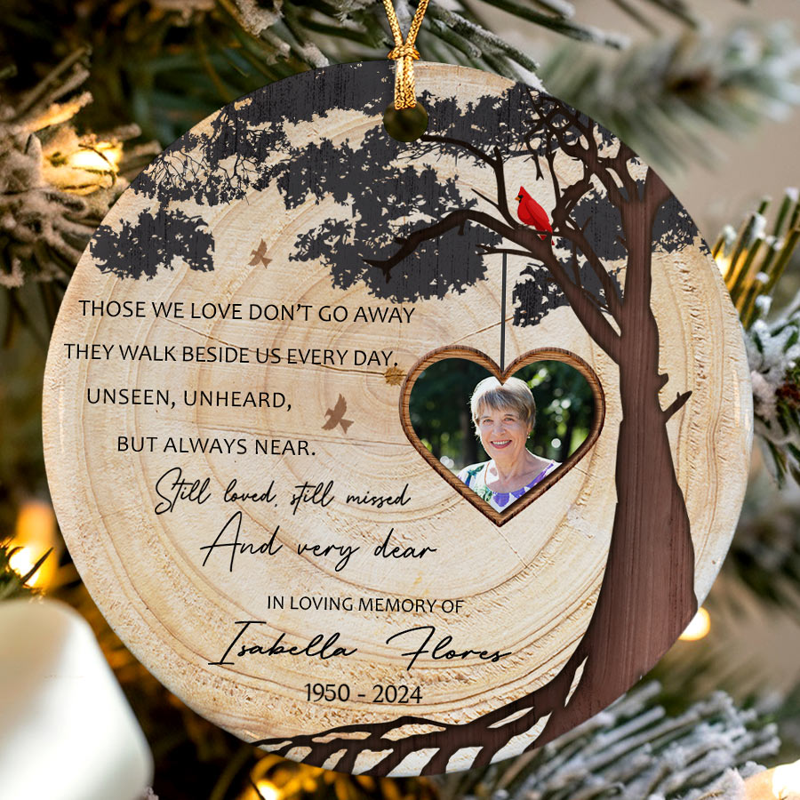 Those We Love Don’t Go Away Cardinal Ornament With Picture