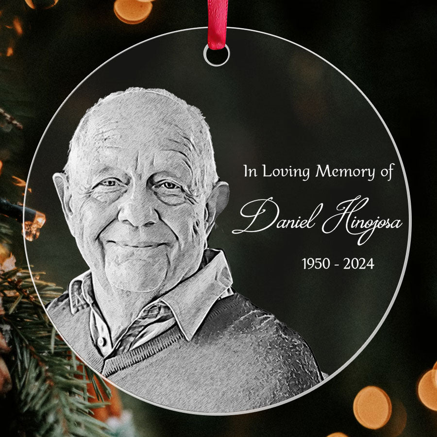 Memorial Ornament | In Loving Memory Christmas Acrylic Ornaments ...