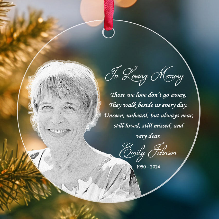 In Loving Memory Acrylic Ornaments Personalized with Photo