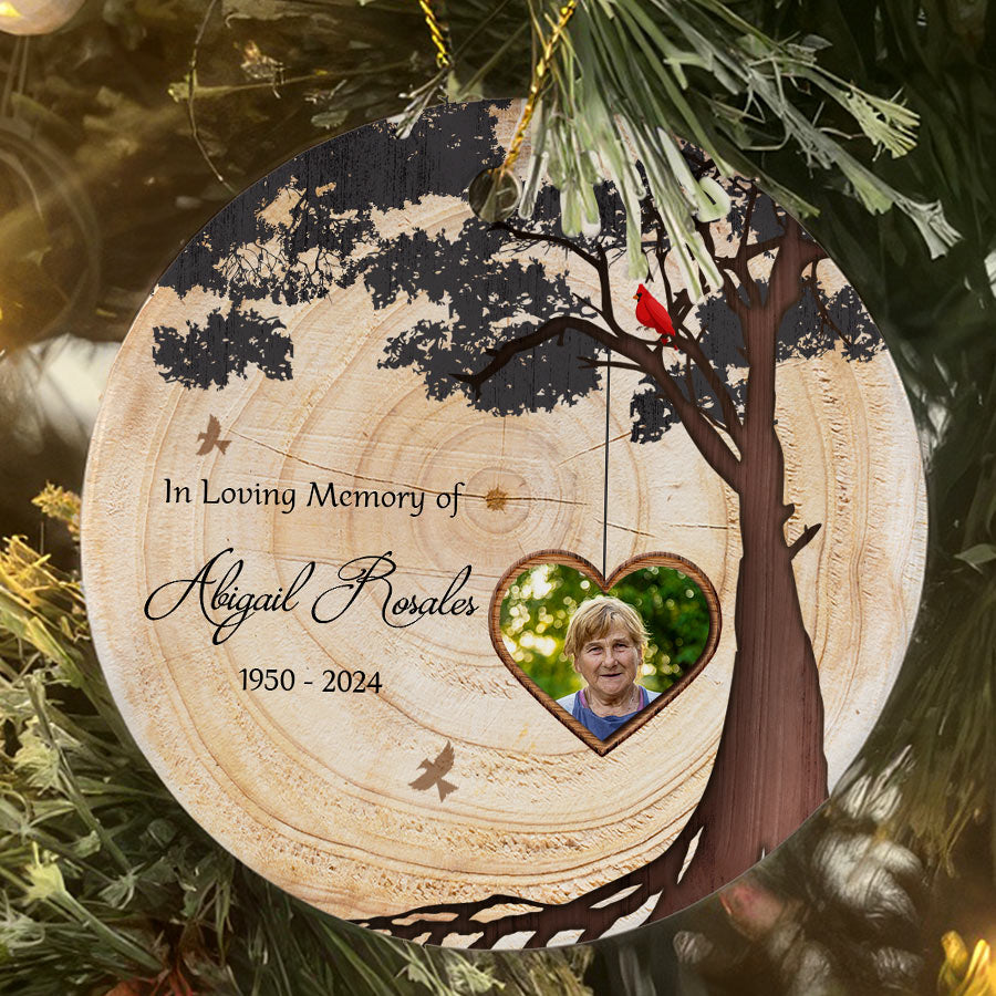 In Loving Memory Of Personalised Christmas Ornament With Photo