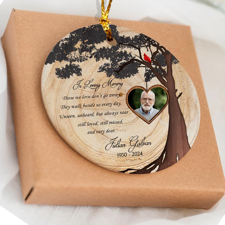 Those We Love Don’t Go Away Ceramic Christmas Ornaments