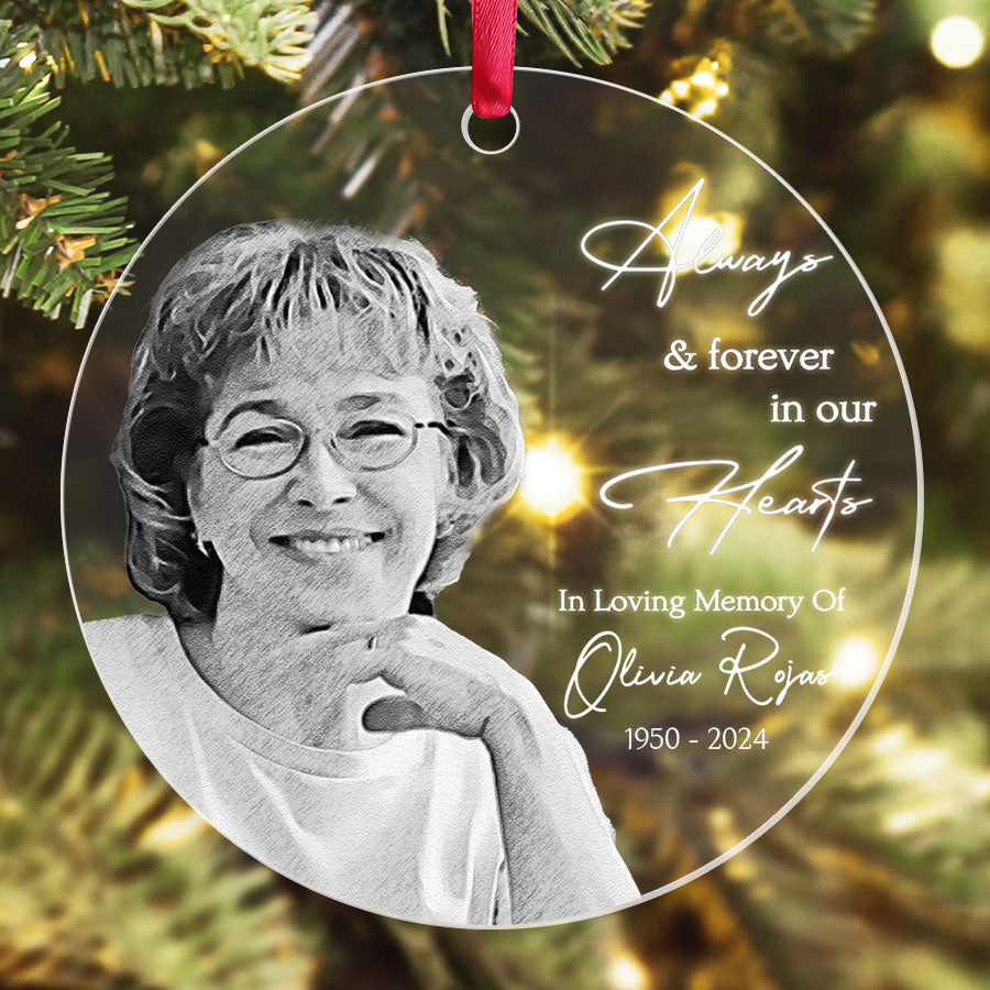 Always and Forever in Our Heart Acrylic Ornament