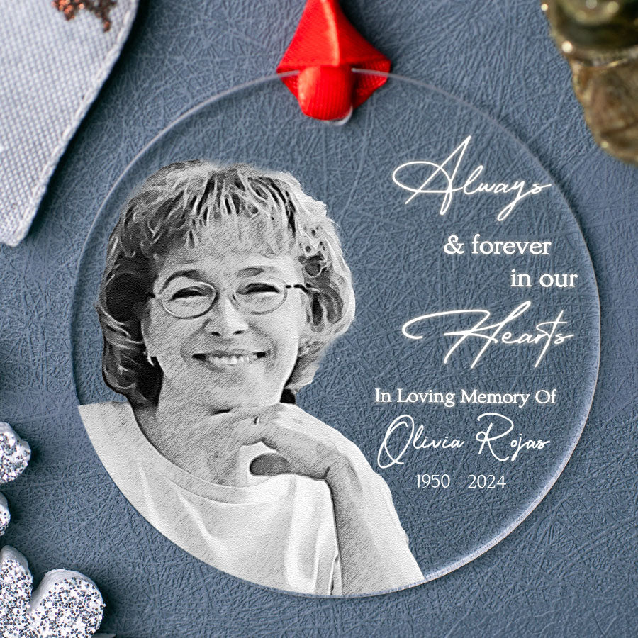 Always and Forever in Our Heart Acrylic Ornament