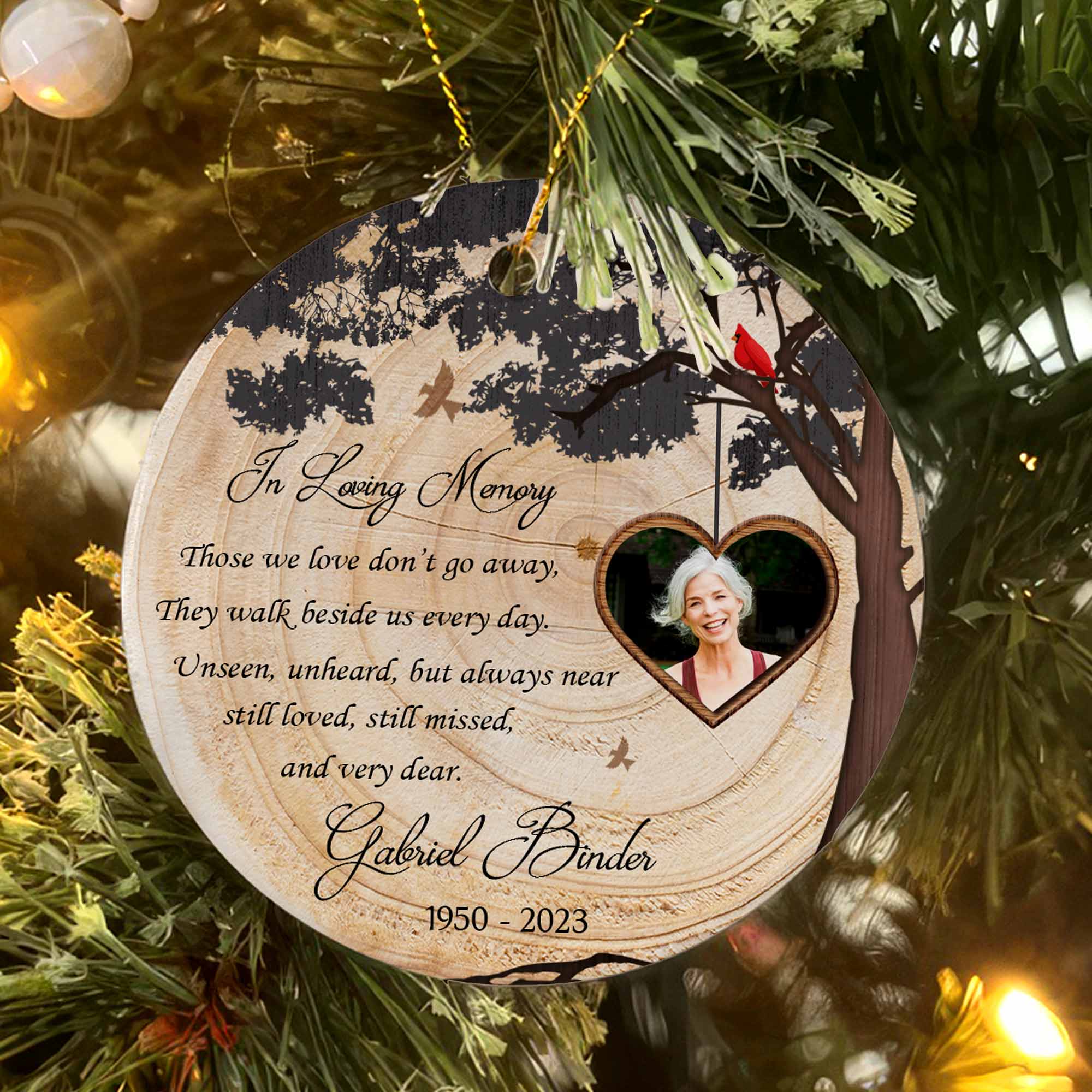 Those We Love Don’t Go Away Custom Ceramic Ornament