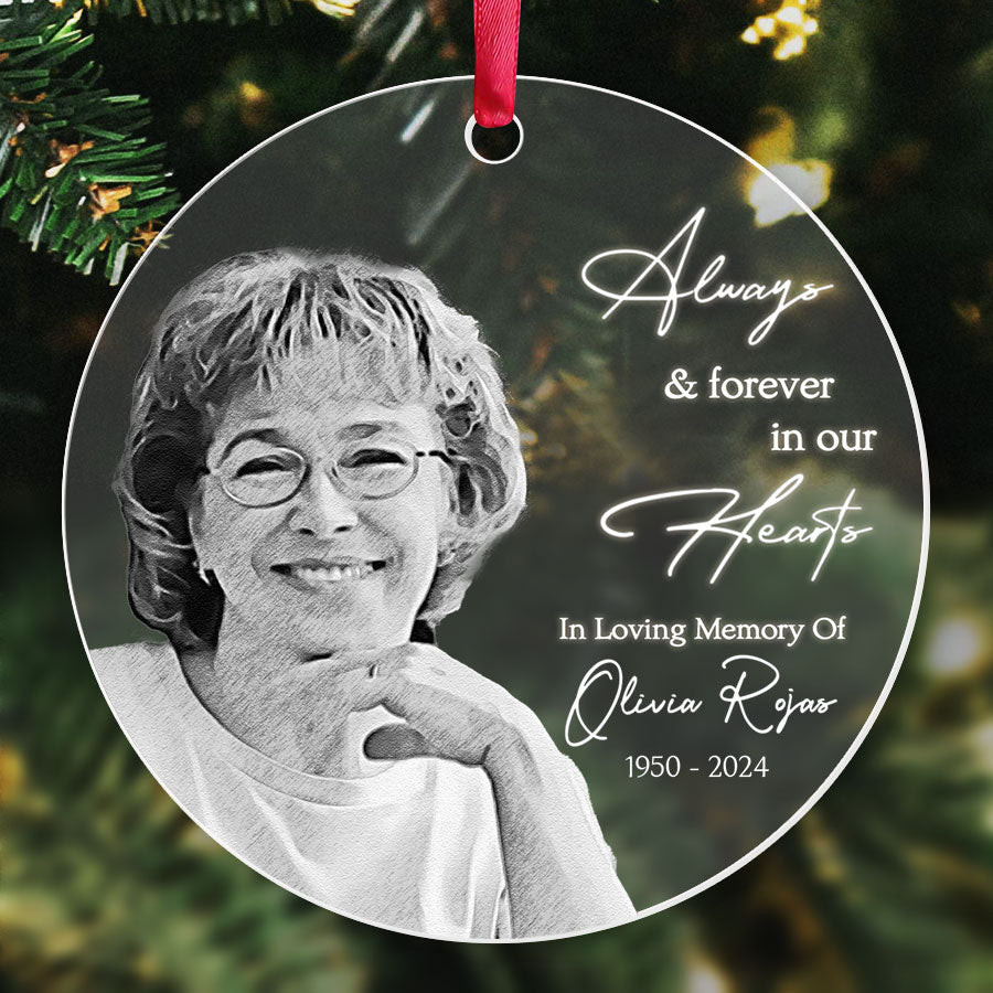 Always and Forever in Our Heart Acrylic Ornament