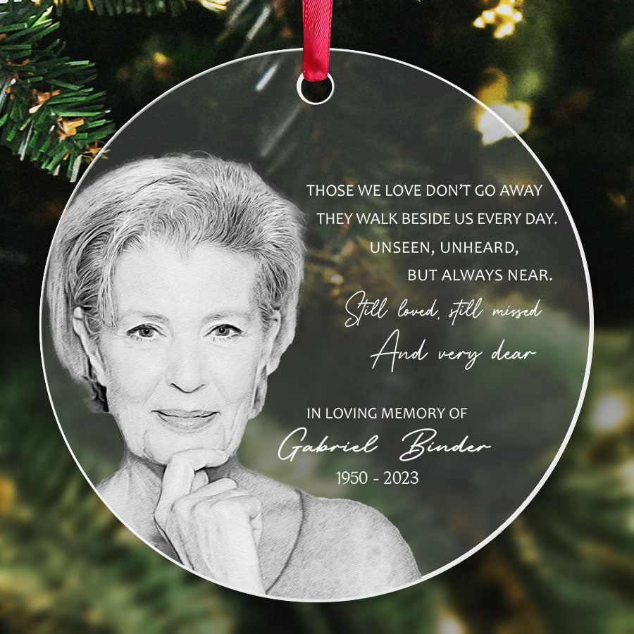 Memorial Christmas Ornaments | In Loving Memory Custom Acrylic Ornament ...