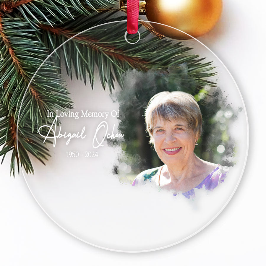 In Loving Memory Acrylic Ornament With Custom Photo