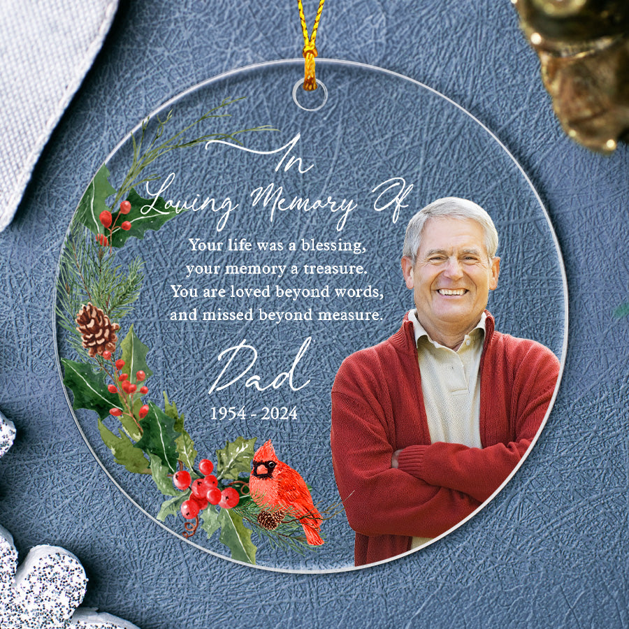 In Loving Memory Acrylic Ornament With Photo