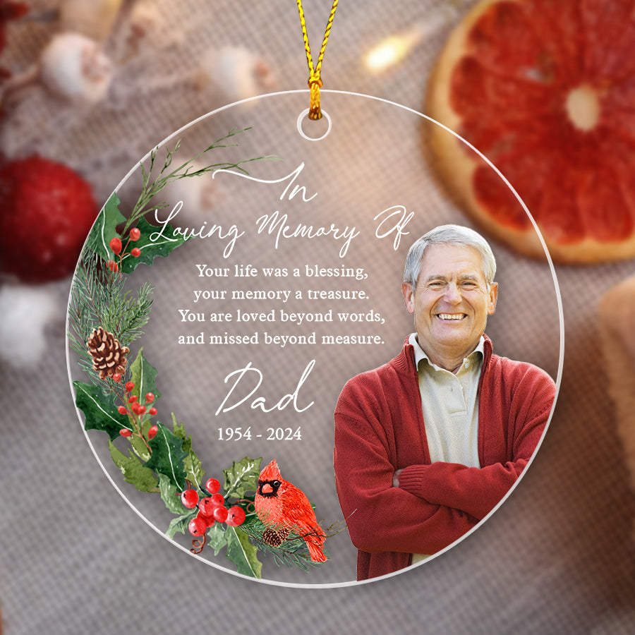 In Loving Memory Acrylic Ornament With Photo