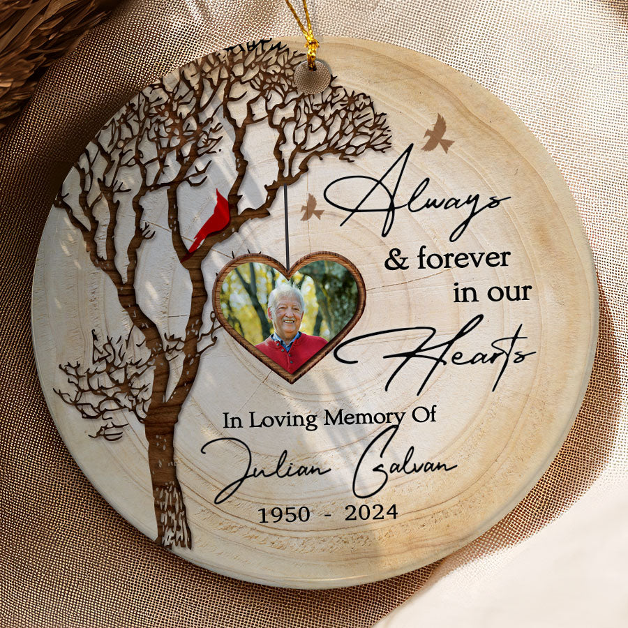 Always and Forever in Our Heart Ceramic Ornament