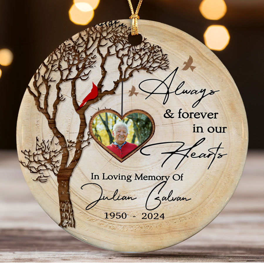 Always and Forever in Our Heart Ceramic Ornament