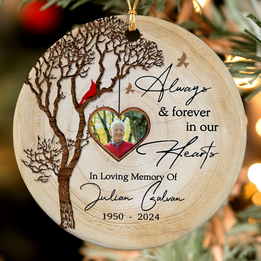 Always and Forever in Our Heart Ceramic Ornament