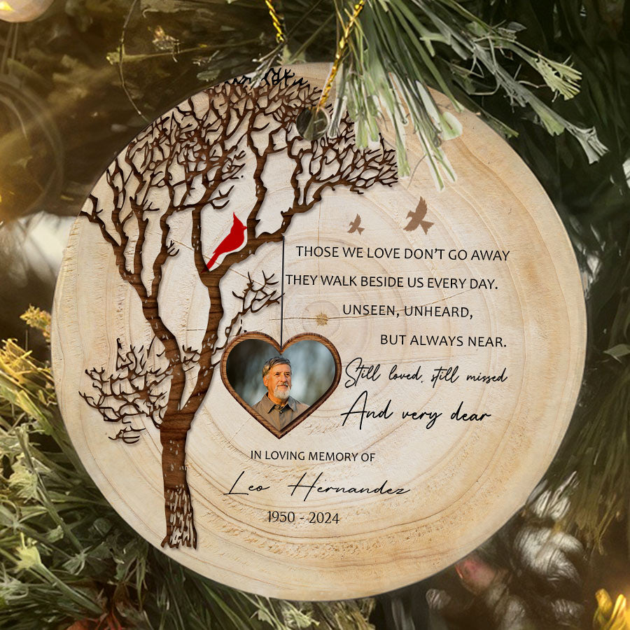 Those We Love Don't Go Away Christmas in Heaven Ornament