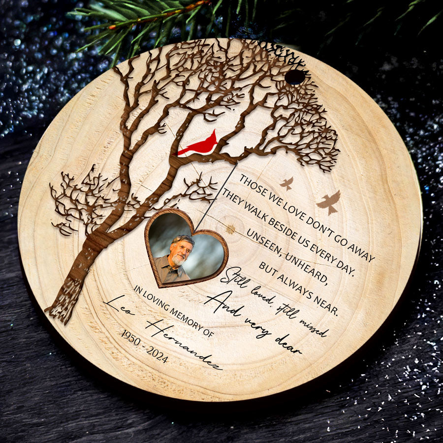 Those We Love Don't Go Away Christmas in Heaven Ornament