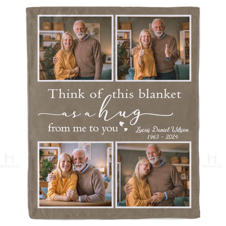 A Hug From Heaven Blanket With Custom Photo