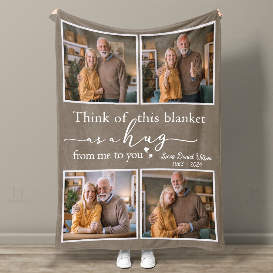 A Hug From Heaven Blanket With Custom Photo