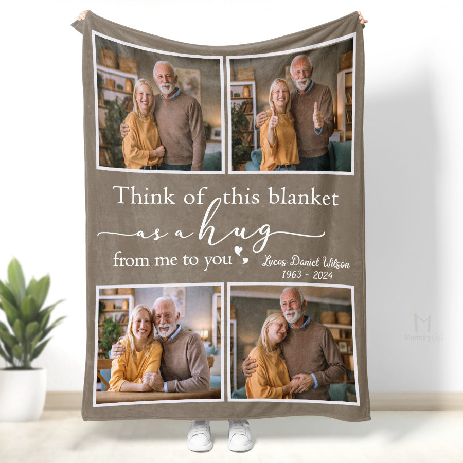 A Hug From Heaven Blanket With Custom Photo