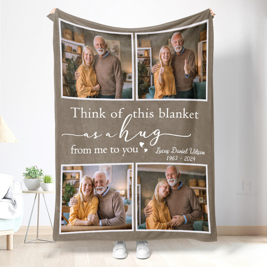 A Hug From Heaven Blanket With Custom Photo