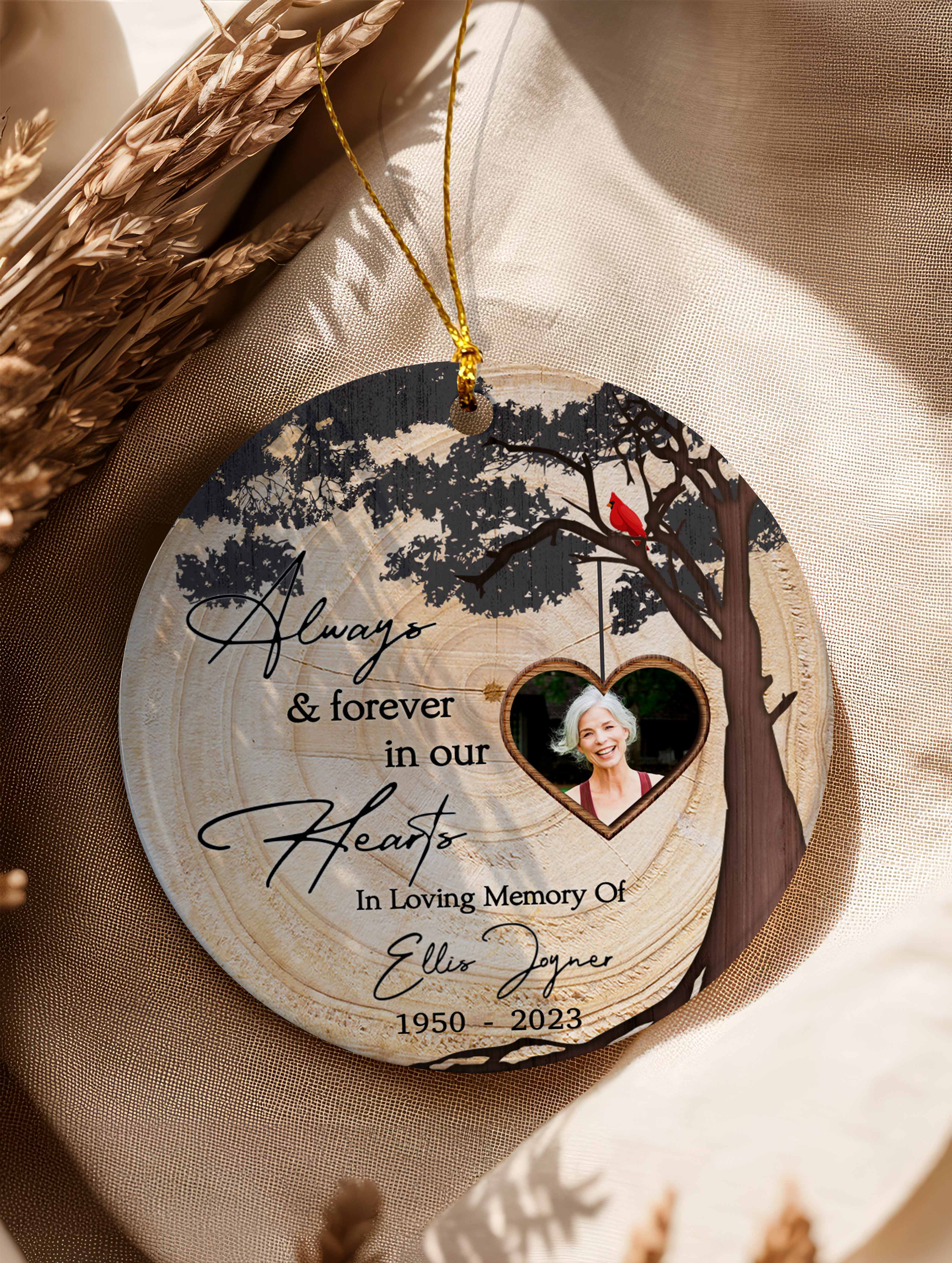 Always and Forever in Our Heart Custom Ornament