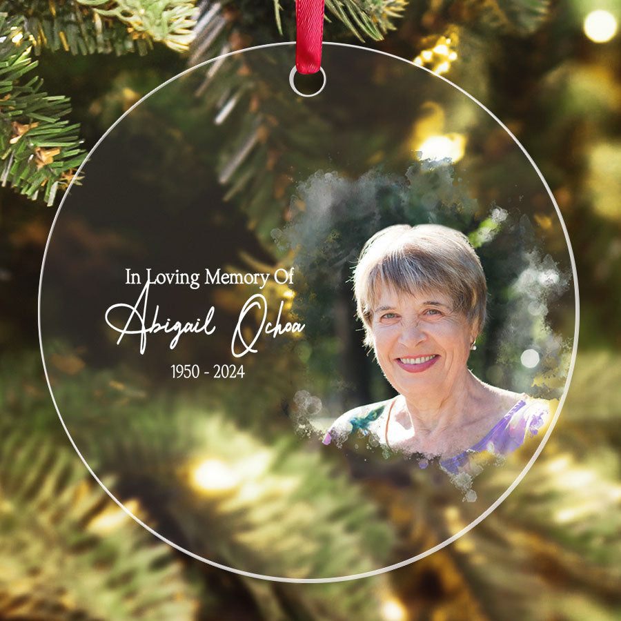 In Loving Memory Acrylic Ornament With Custom Photo