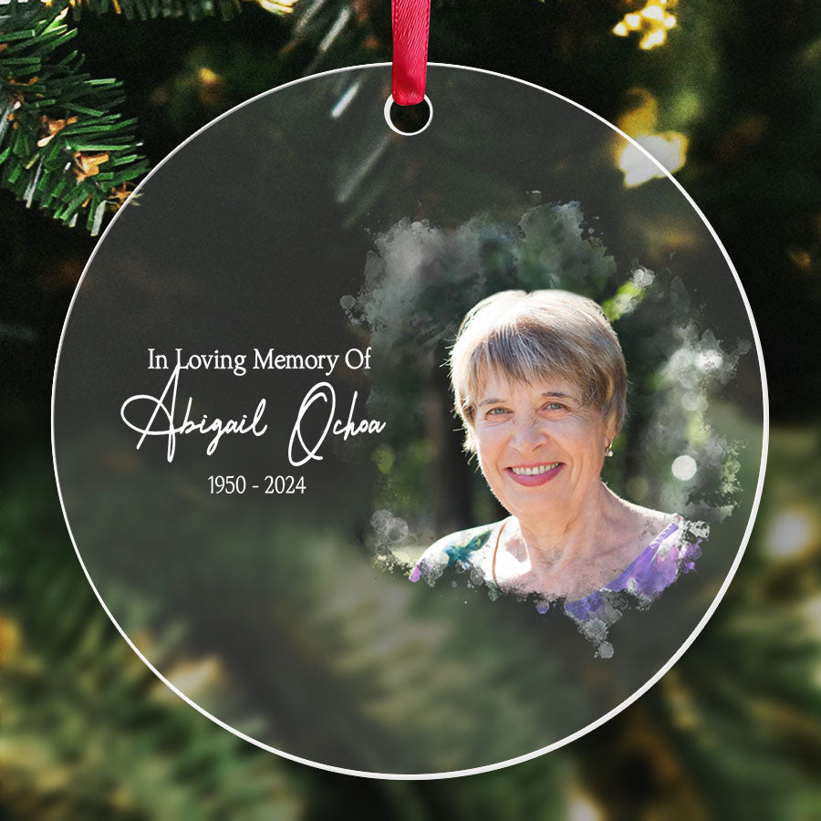 In Loving Memory Acrylic Ornament With Custom Photo