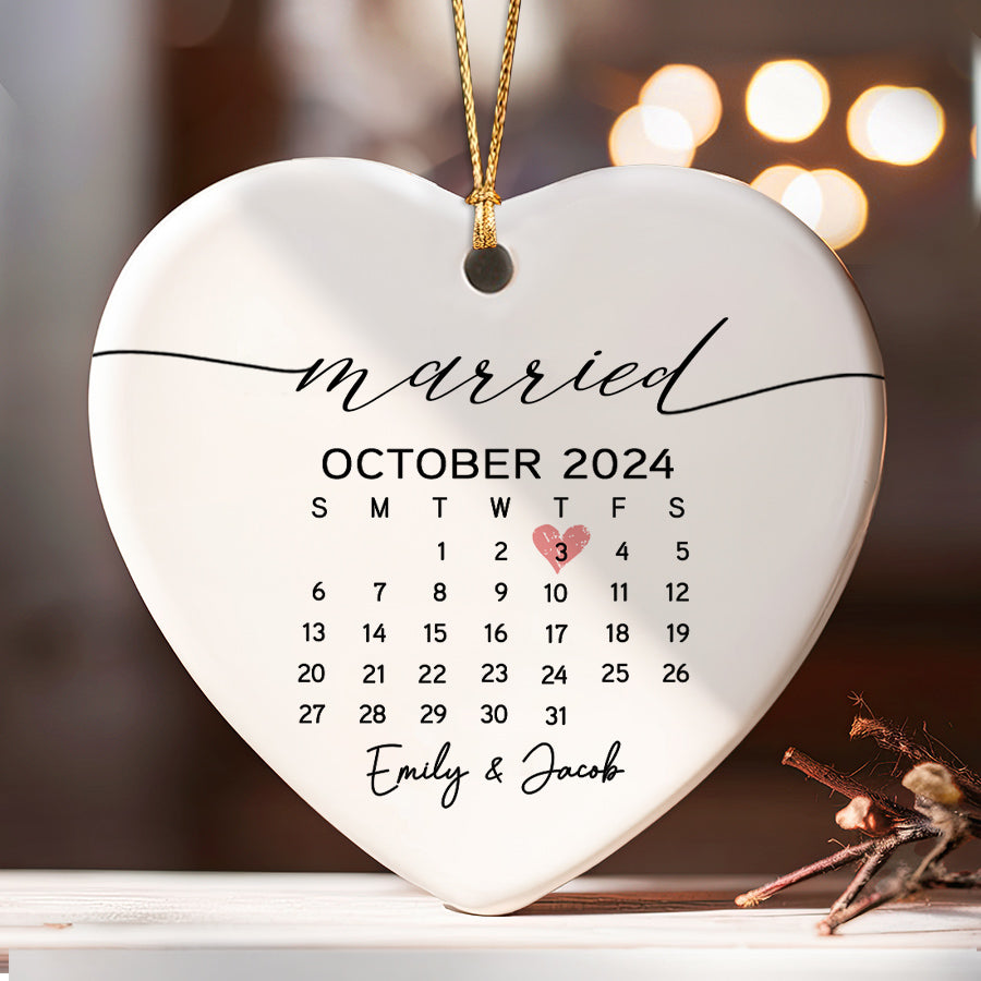 Heart Shape Calendar Ornament