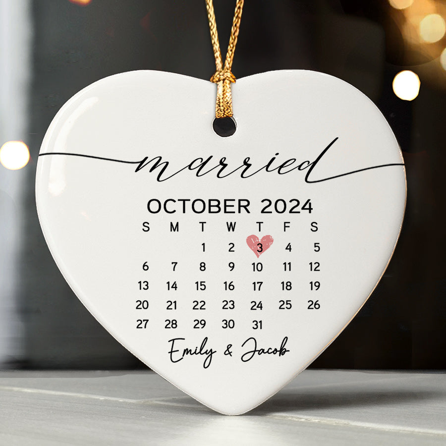 Heart Shape Calendar Ornament