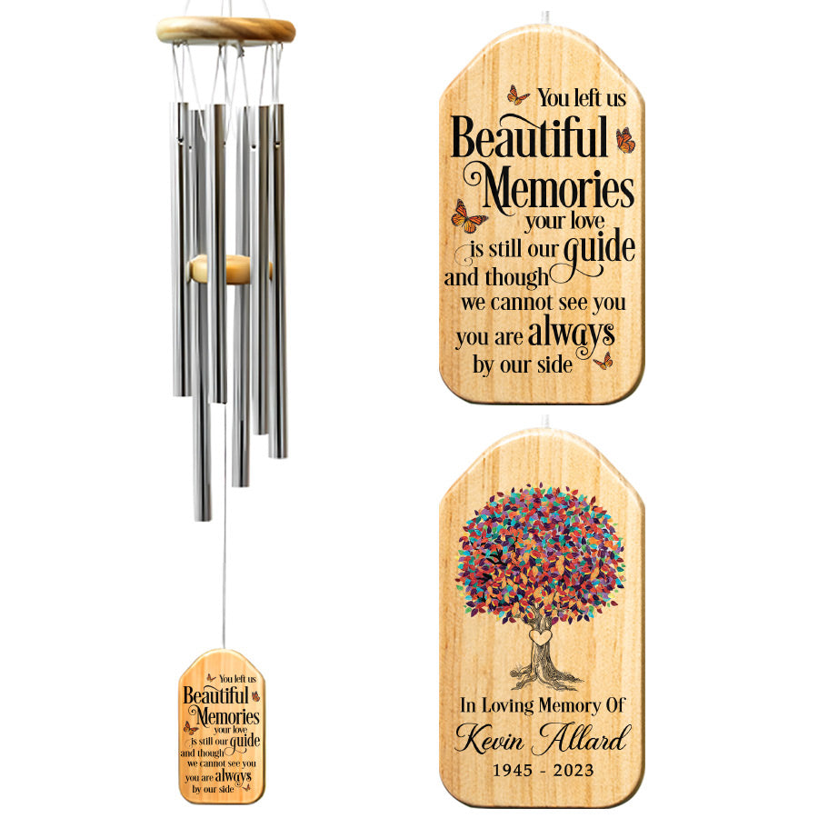 Personalized You Left us Beautiful Memory Memorial Wind Chimes