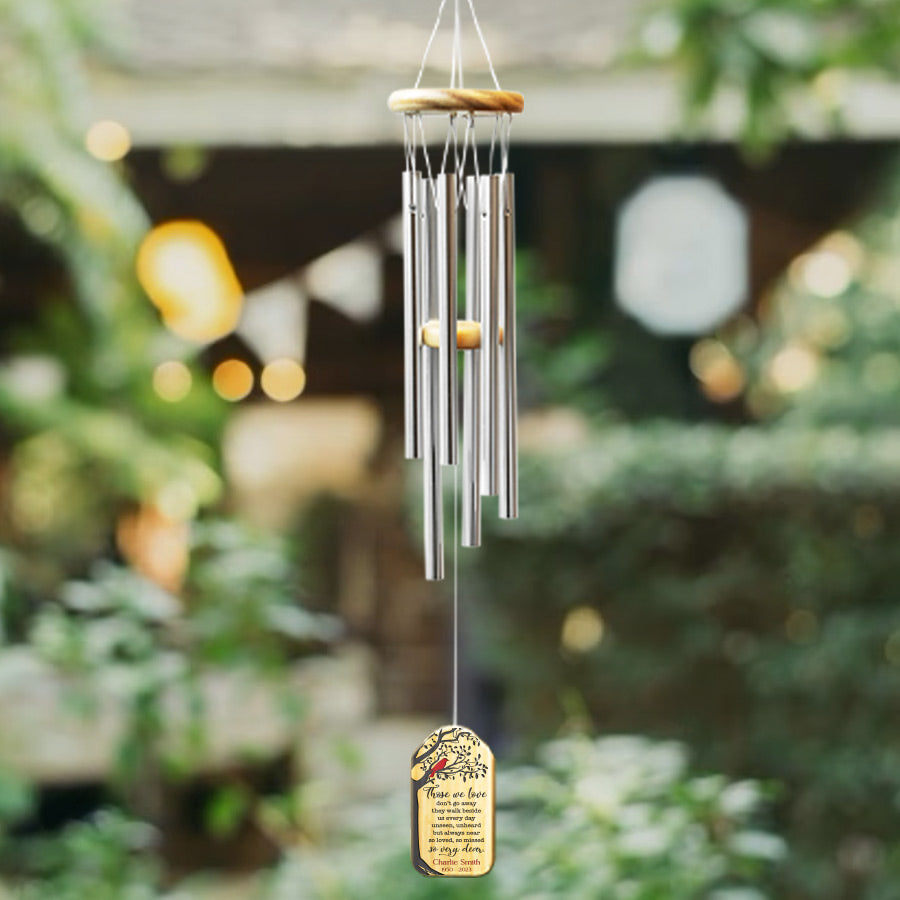 Angel Wings Memorial Wind Chimes Personalized