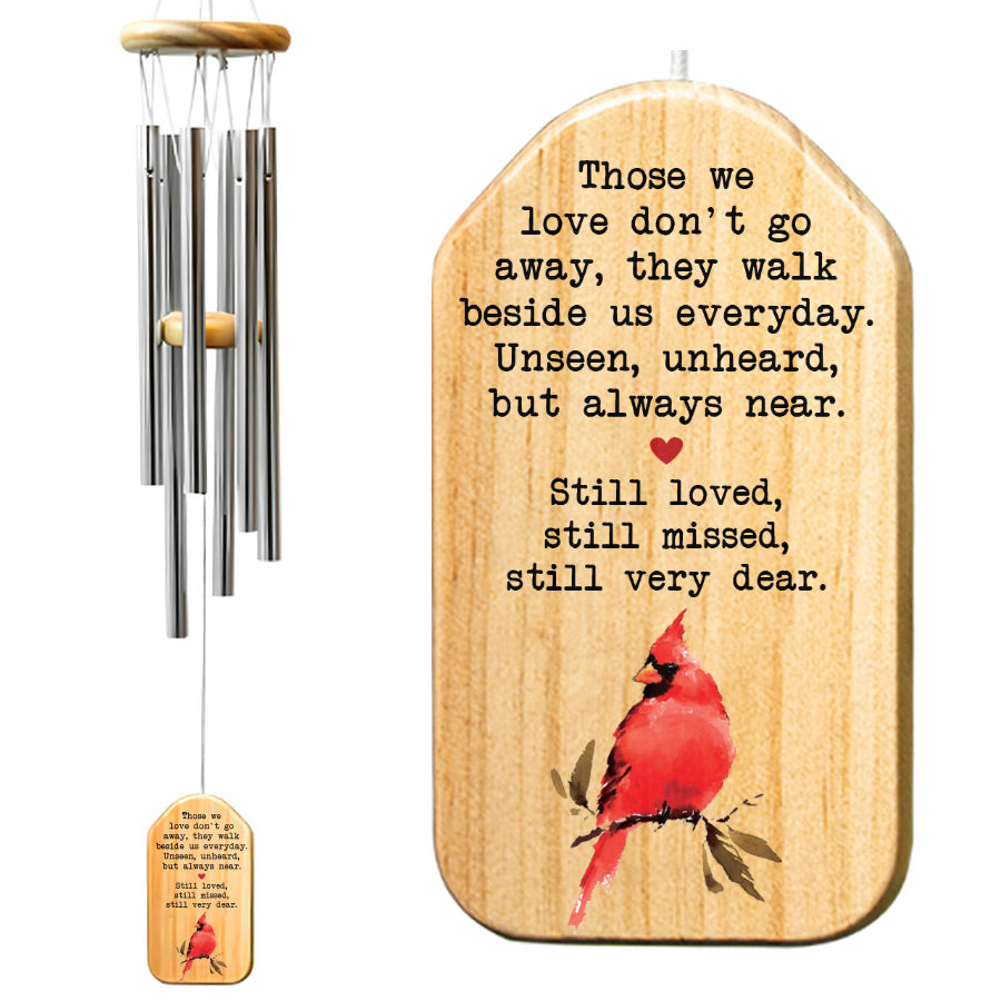 Cardinal Those We Love Don’t Go Away Memorial Wind Chimes