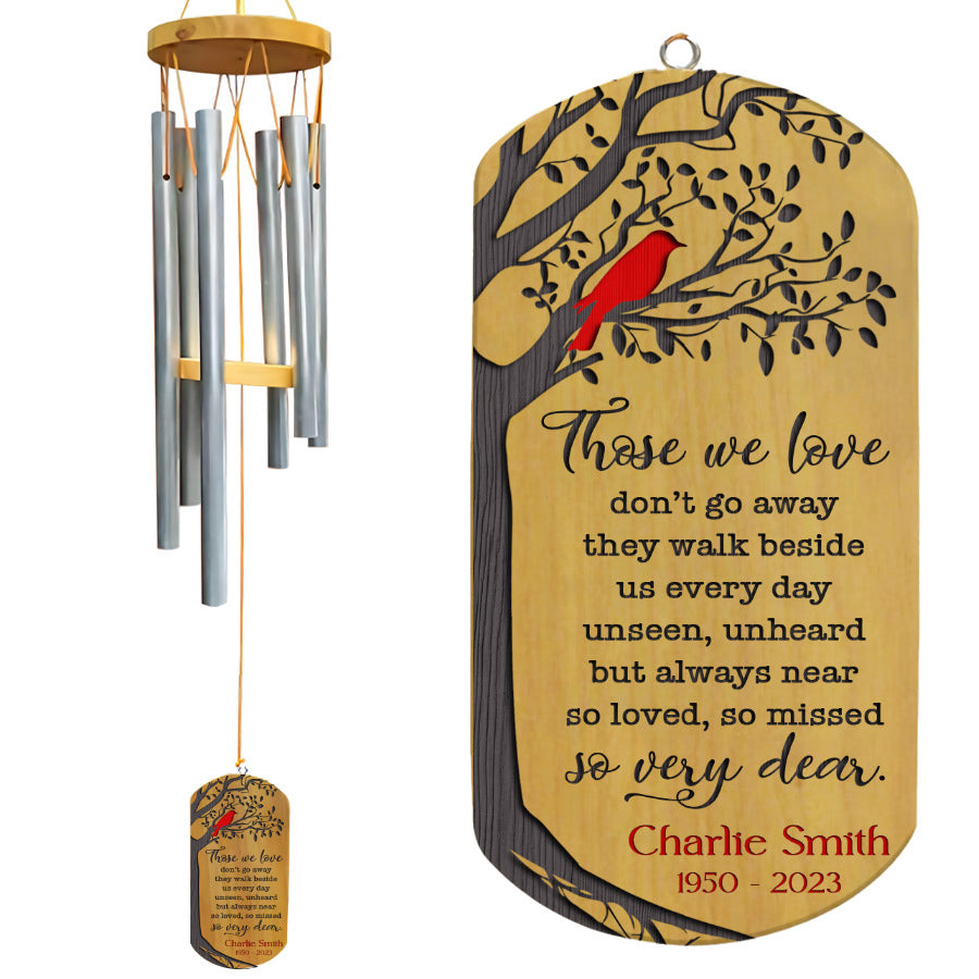 Angel Wings Memorial Wind Chimes Personalized