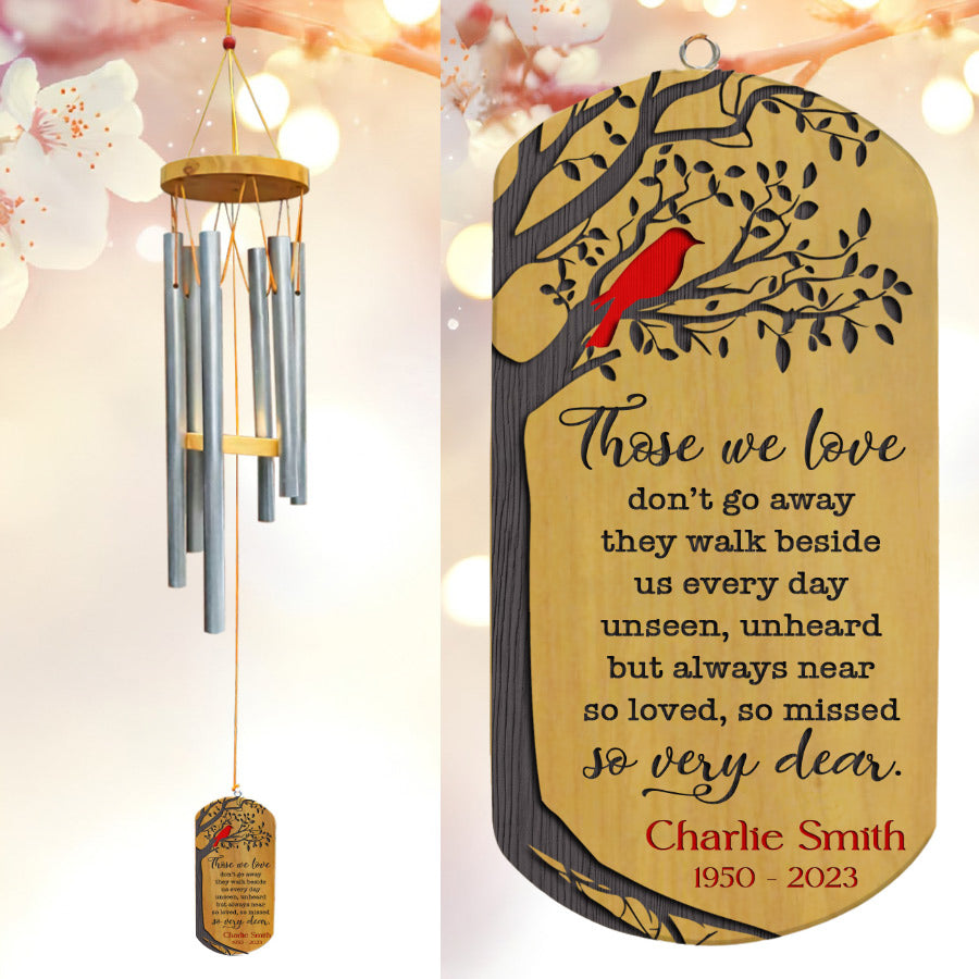 Angel Wings Memorial Wind Chimes Personalized