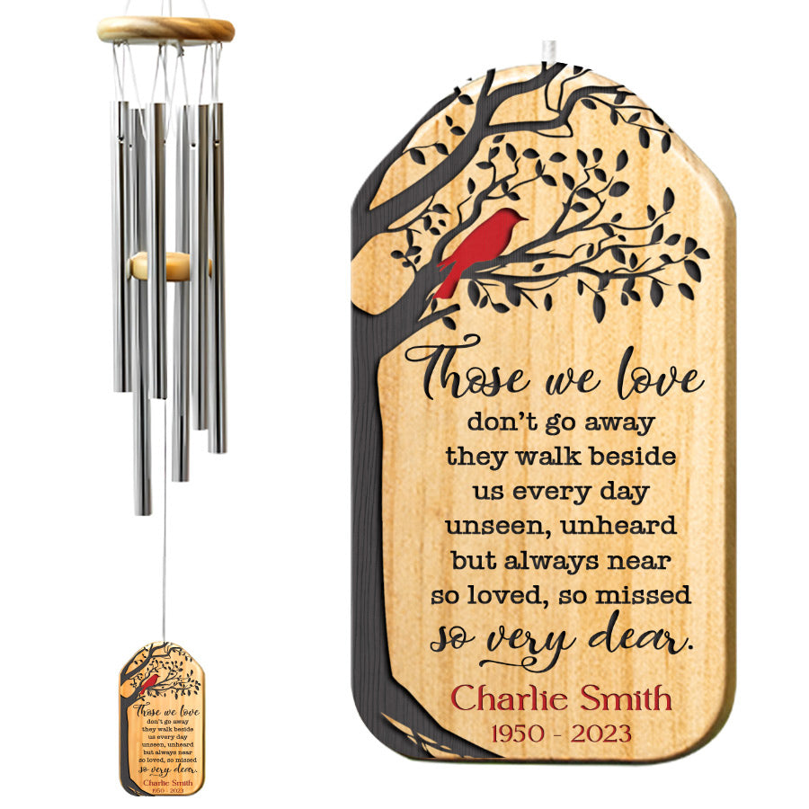 Angel Wings Memorial Wind Chimes Personalized