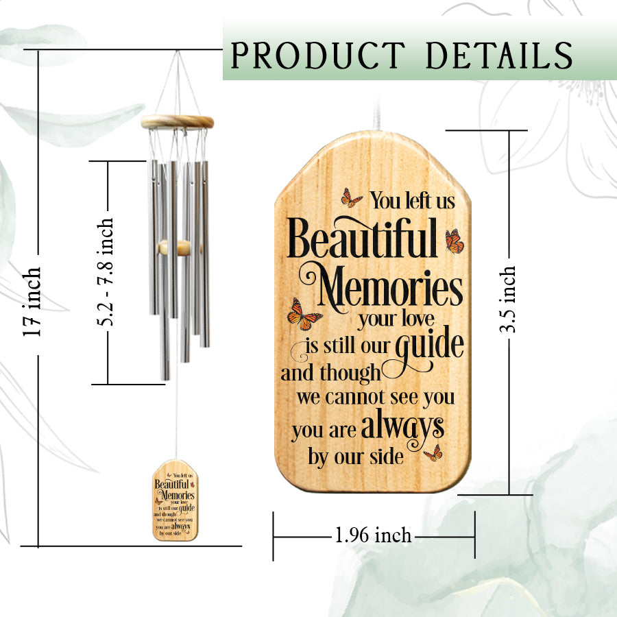 Personalized You Left us Beautiful Memory Memorial Wind Chimes