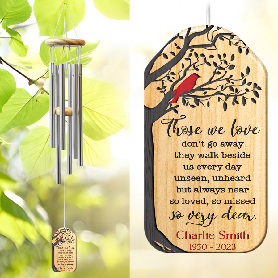 Angel Wings Memorial Wind Chimes Personalized