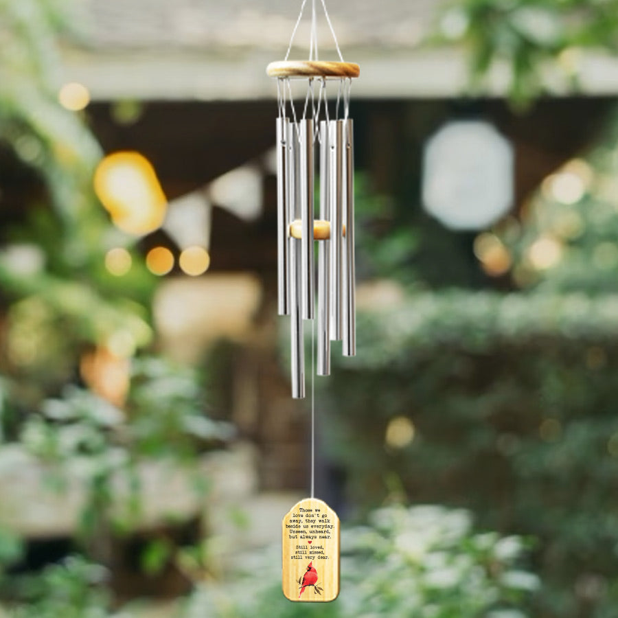 Cardinal Those We Love Don’t Go Away Memorial Wind Chimes