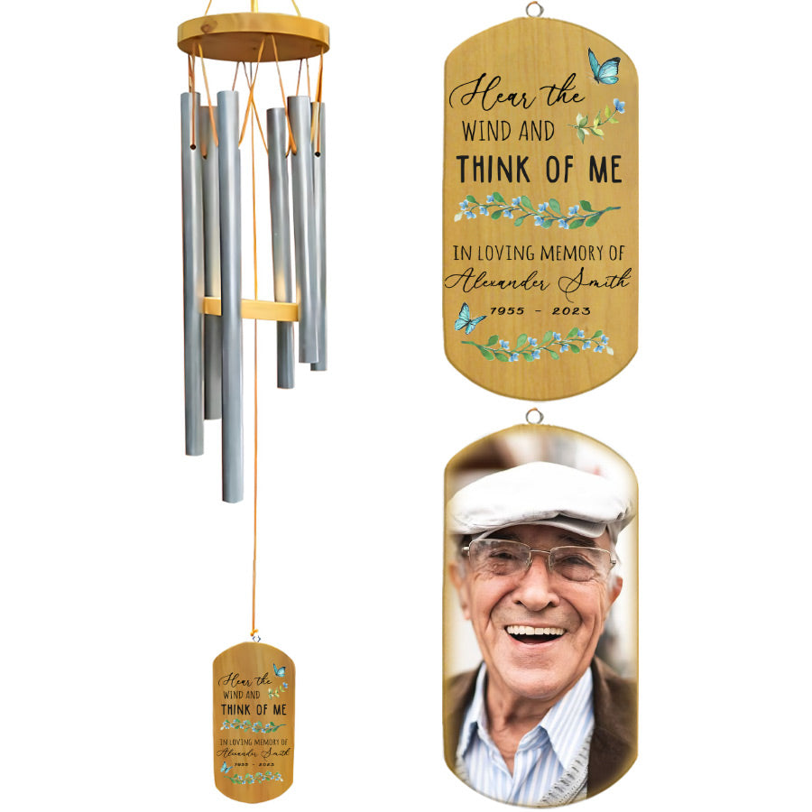 Hear the Wind Memorial Wind Chimes Personalized