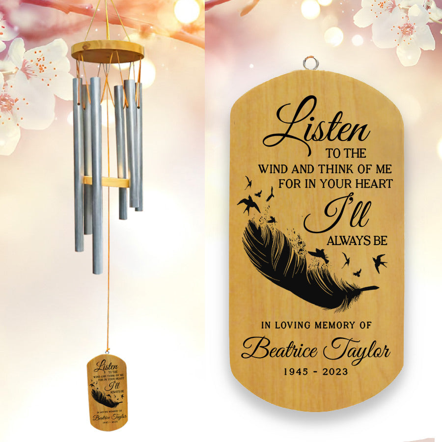 Listen To The Wind Memorial Wind Chimes Personalized