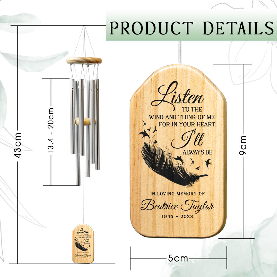 Listen To The Wind Memorial Wind Chimes Personalized