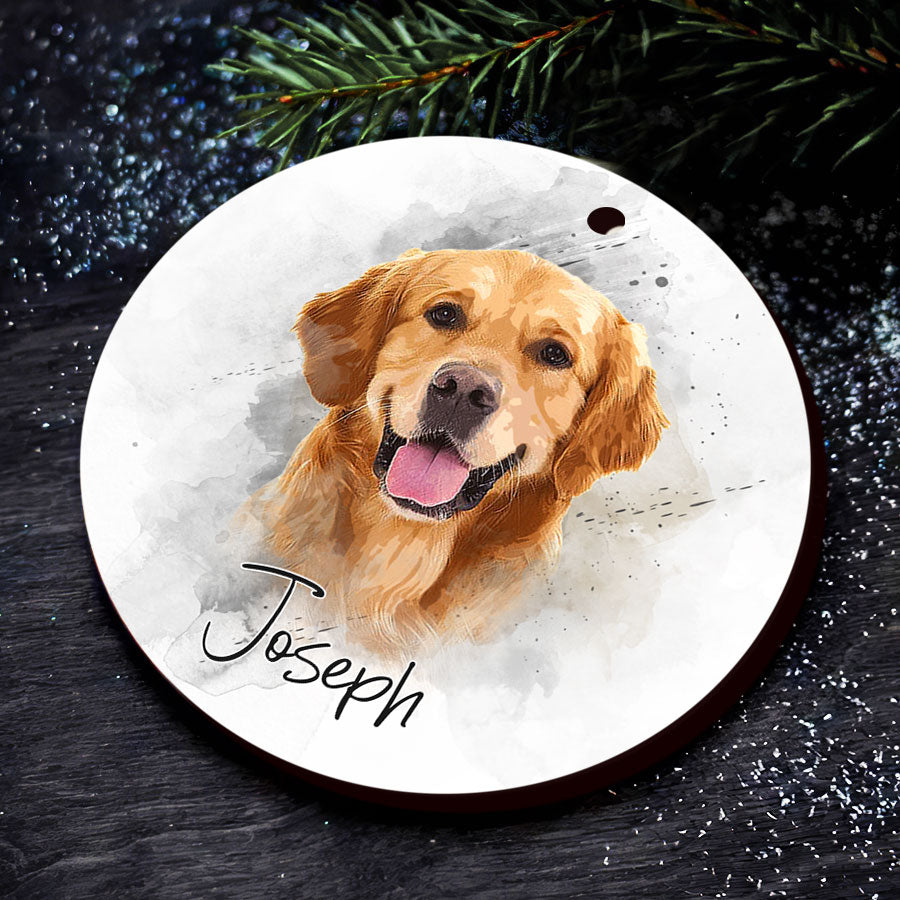 Custom Golden Retriever Ornament