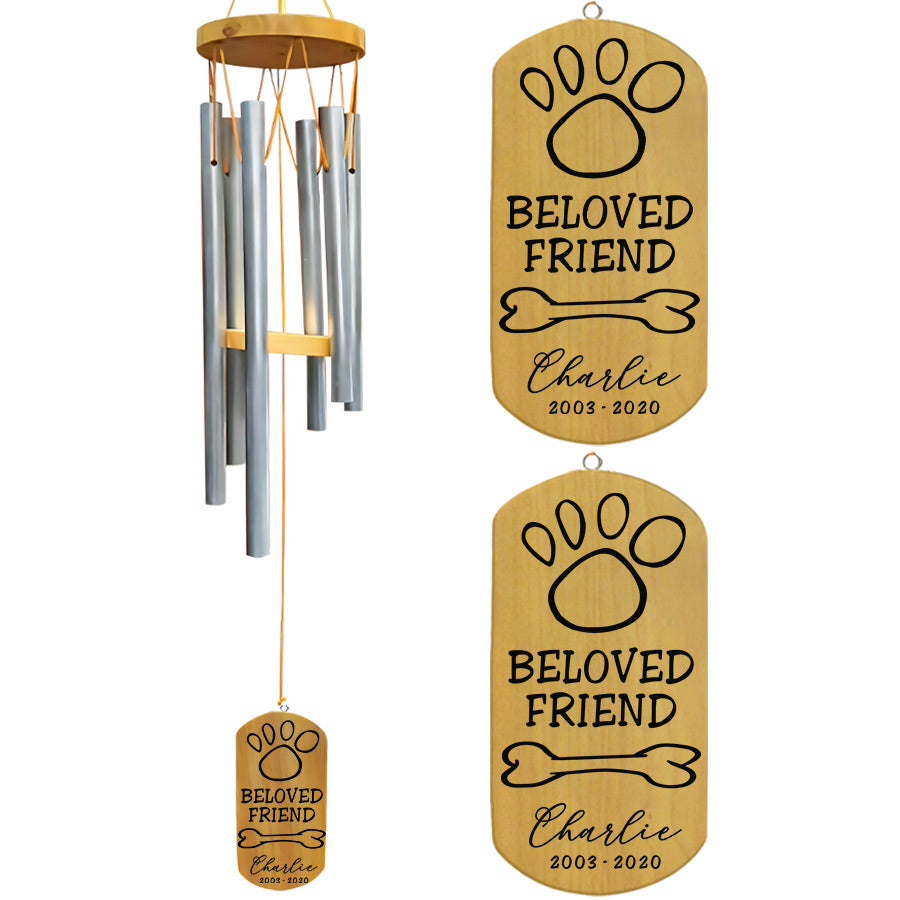 dog wind chime memorial