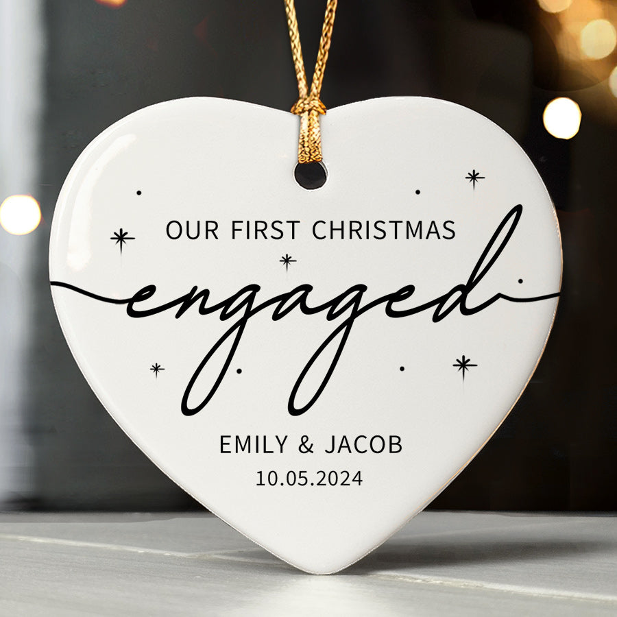 Our First Christmas Engaged Ornament