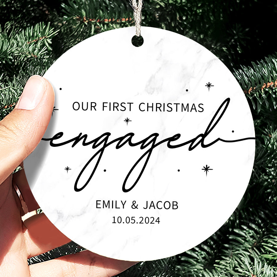 Our First Christmas Engaged Ornament