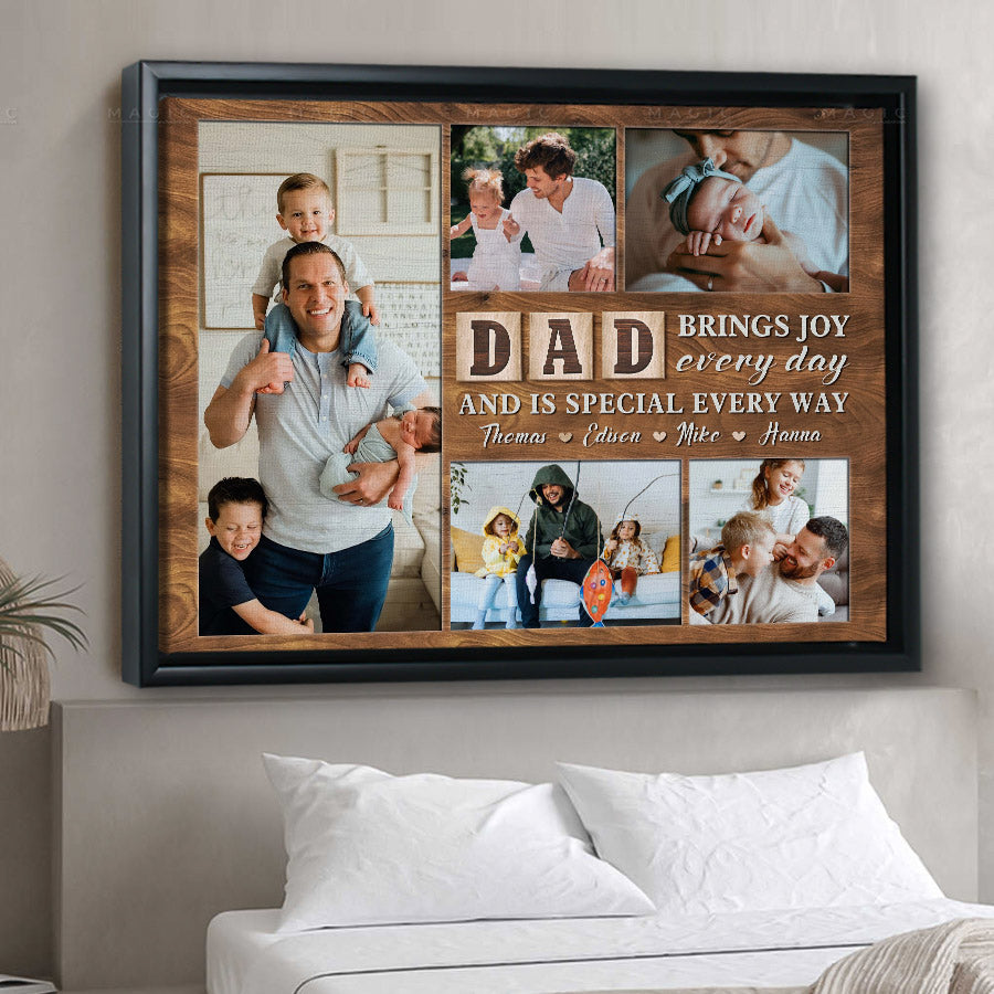 Fathers Day Personalized Gifts | Father’S Day Collage Canvas 2023 | 5 ...