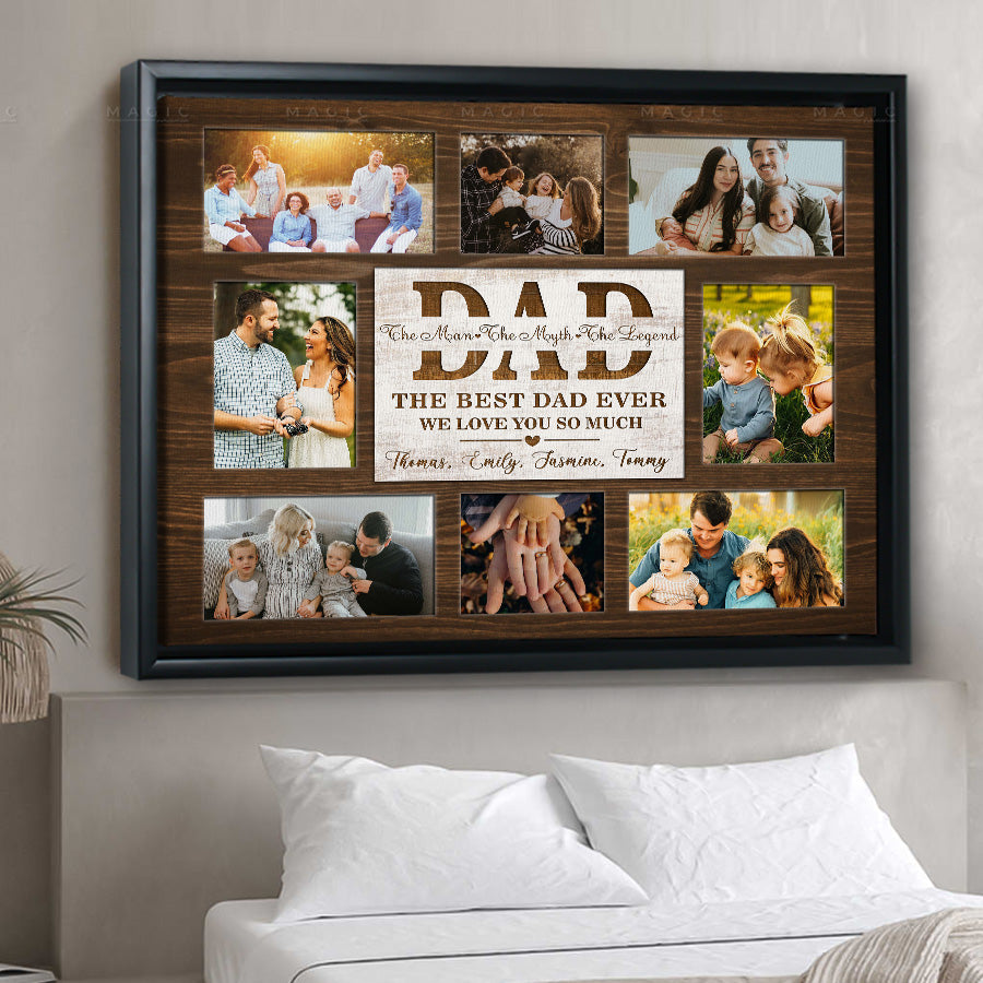 Fathers Day Photo Gift | Father’S Day Collage Canvas For Daddy | Dad ...