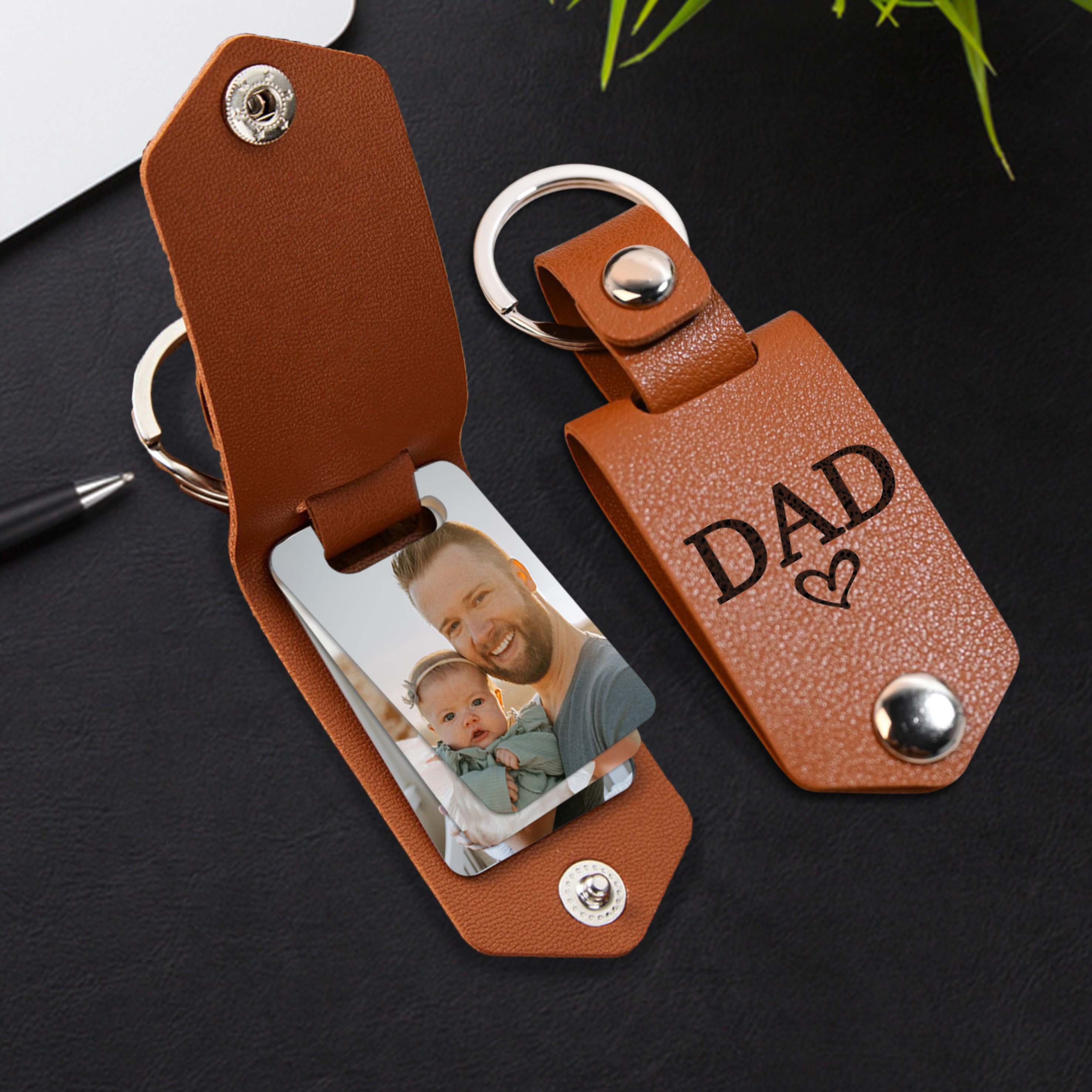 Personalized Dad Keychain