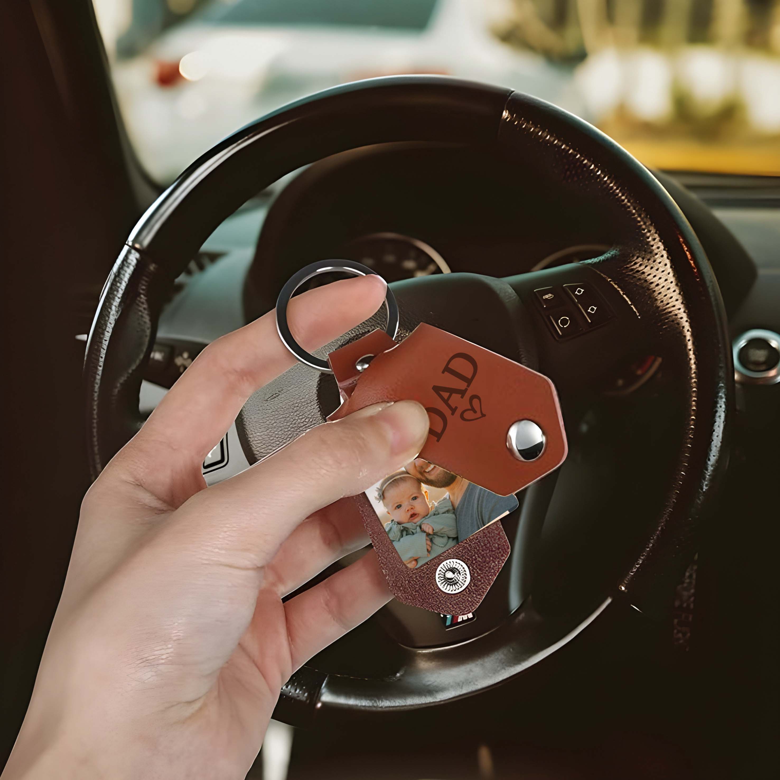 Personalized Dad Keychain