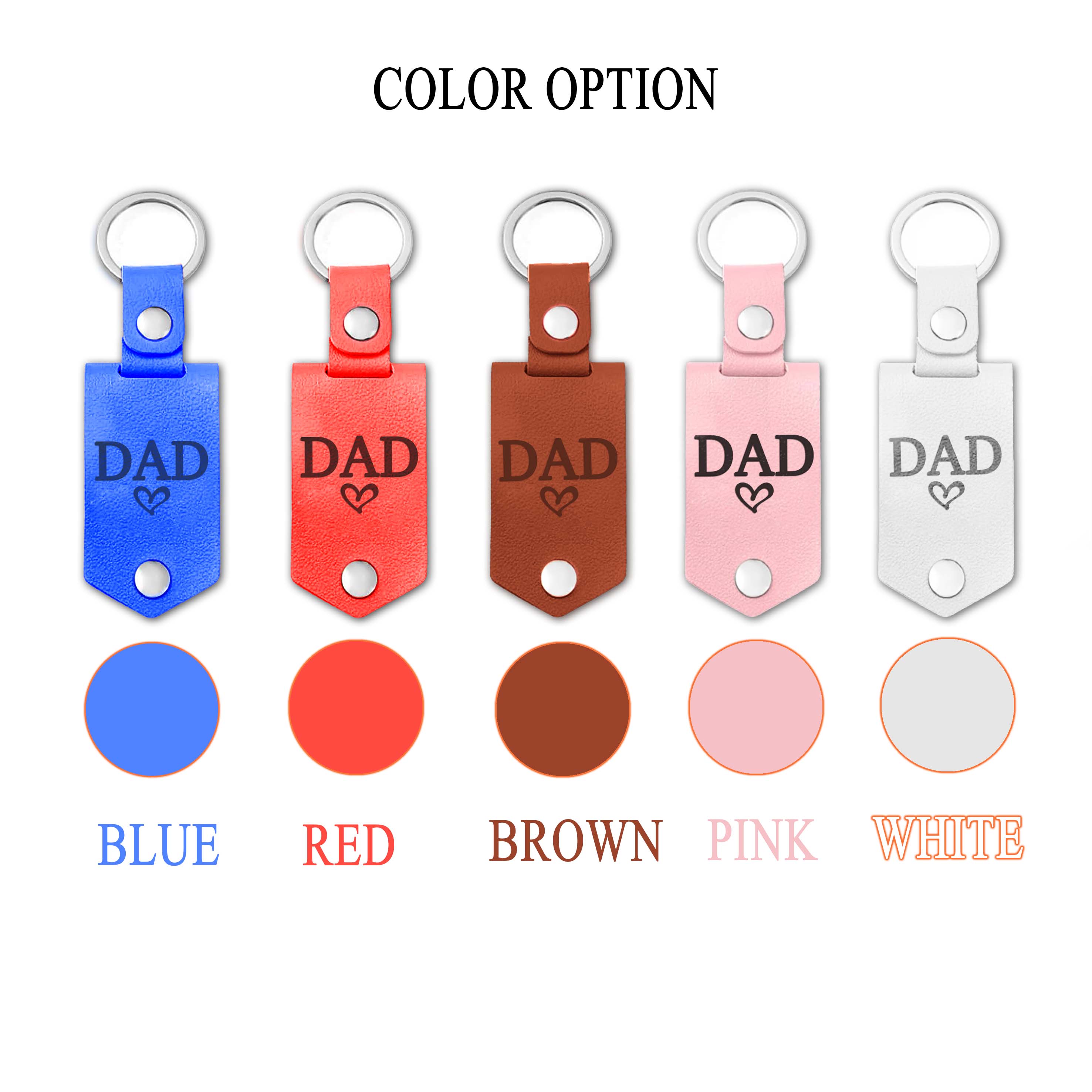 Personalized Dad Keychain