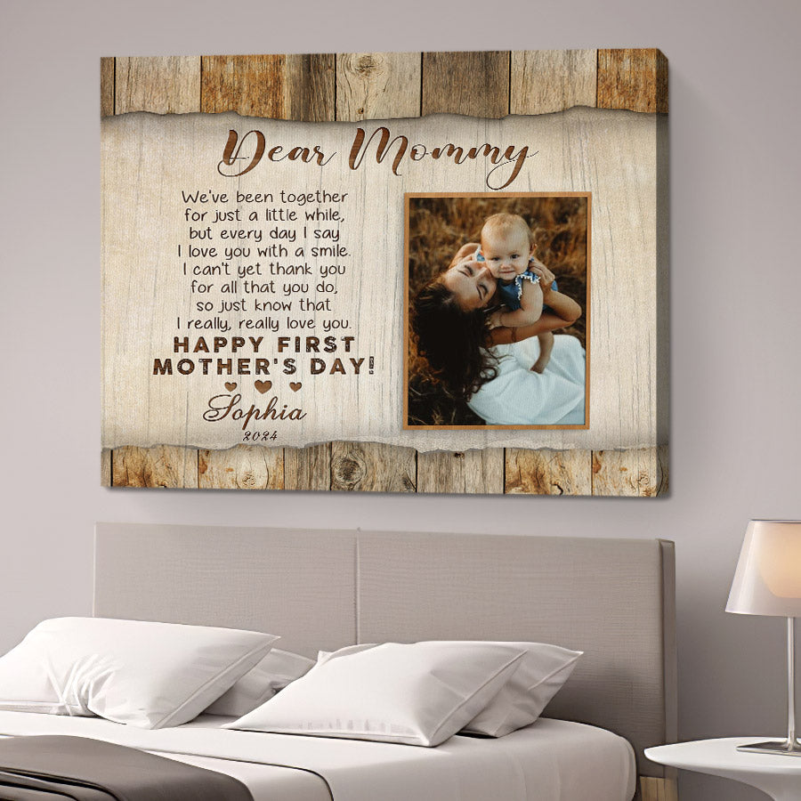 Dear Mommy New Mom Canvas