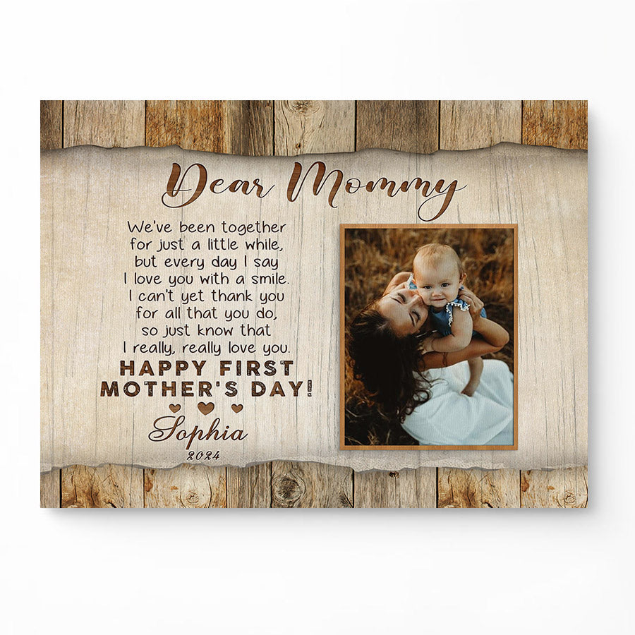 Dear Mommy New Mom Canvas